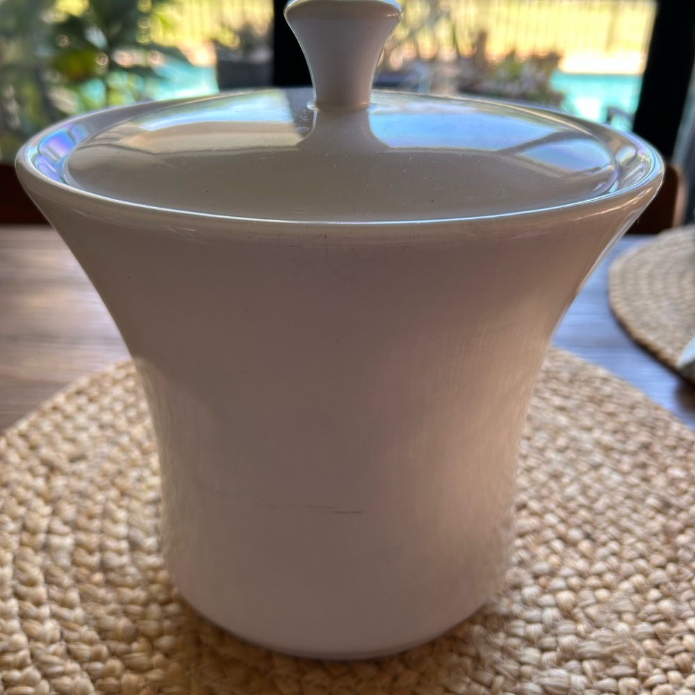 Elegant White Ceramic Cannister